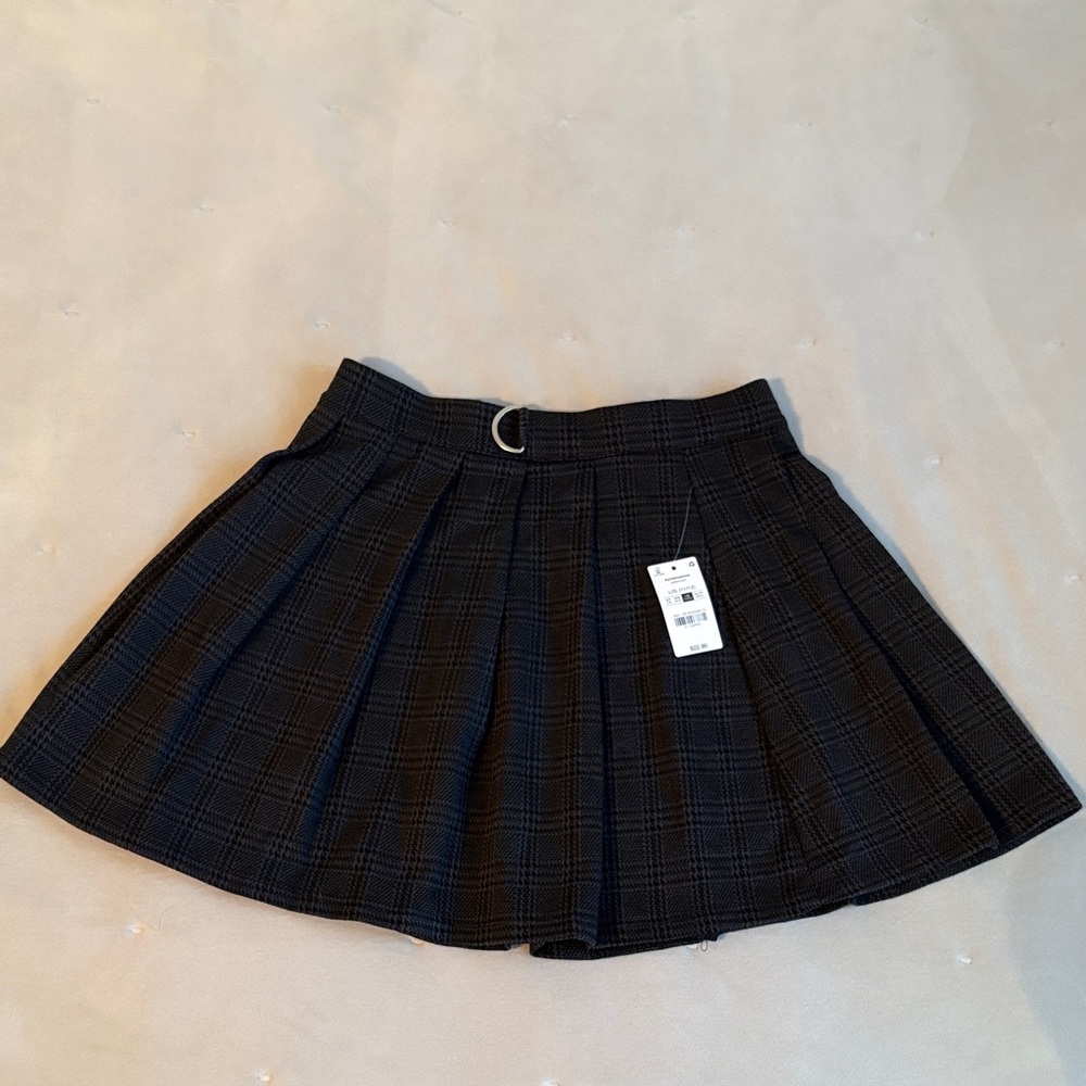 Ardene Kids Plaid Black Skirt